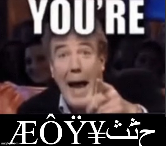 You're X (Blank) | ÆÔŸ¥ﺡﺛ︠ﺚ | image tagged in you're x blank | made w/ Imgflip meme maker