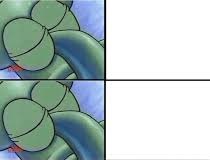 High Quality Squidward sleeping Blank Meme Template