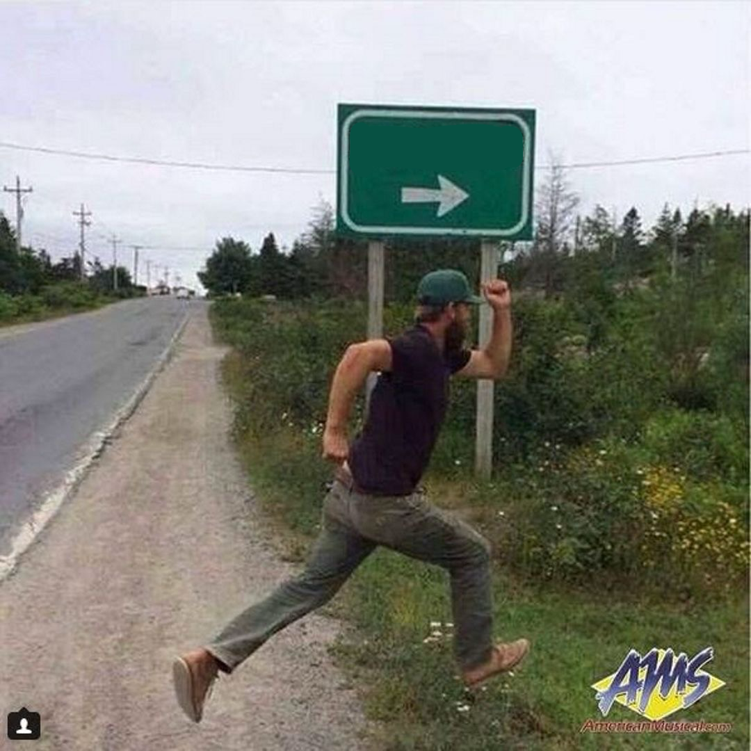 Running past sign Blank Meme Template