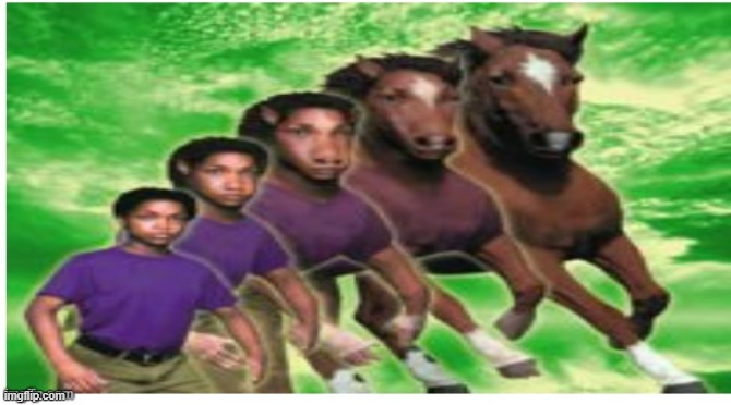 kid turn into horse meme | image tagged in kid turn into horse meme | made w/ Imgflip meme maker