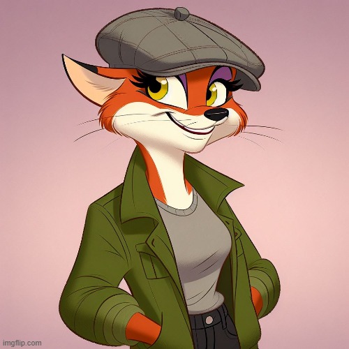 here she is. Flynn's mother. yes, a fox is his mom. Ms WellMann. | image tagged in lore,cartoon,idea,movie,game,timezone | made w/ Imgflip meme maker
