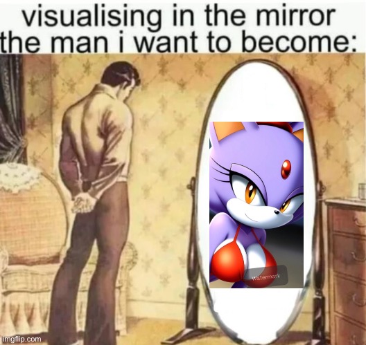 Evil laugh | image tagged in visualising in the mirror the man i want to become | made w/ Imgflip meme maker