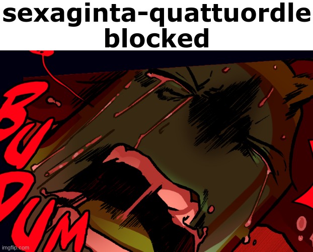 sexaginta-quattuordle blocked | made w/ Imgflip meme maker