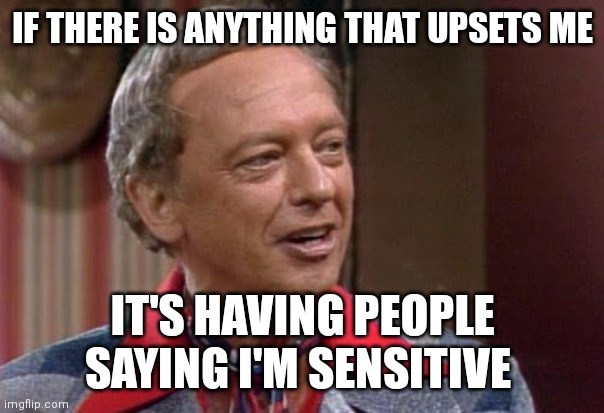 Sensitive | IF THERE IS ANYTHING THAT UPSETS ME; IT'S HAVING PEOPLE SAYING I'M SENSITIVE | image tagged in funny memes | made w/ Imgflip meme maker