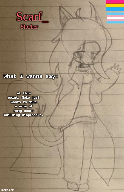 at this point, Neko just wants to make a army of msmg users building dispensers. | made w/ Imgflip meme maker