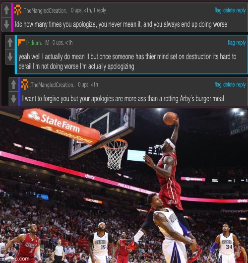 Dunk on  | image tagged in dunk on | made w/ Imgflip meme maker