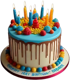 High Quality Birthday cake ai Blank Meme Template