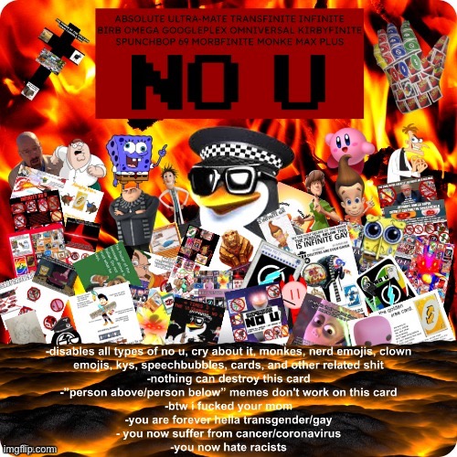 NO U | image tagged in no u | made w/ Imgflip meme maker