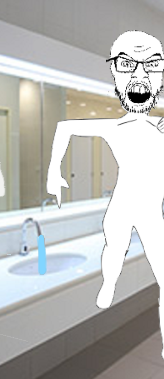 High Quality Wojak Washroom Blank Meme Template