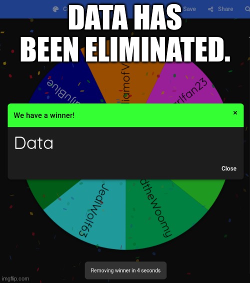 DATA HAS BEEN ELIMINATED. | made w/ Imgflip meme maker