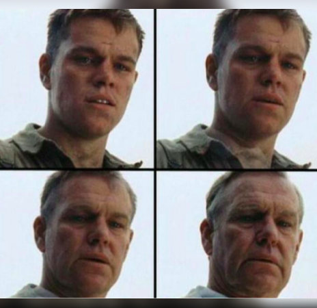 Matt Damon Aging Blank Meme Template