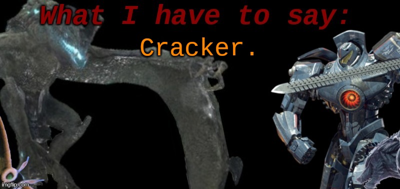 I am white btw. | Cracker. | image tagged in kaijublue's template | made w/ Imgflip meme maker