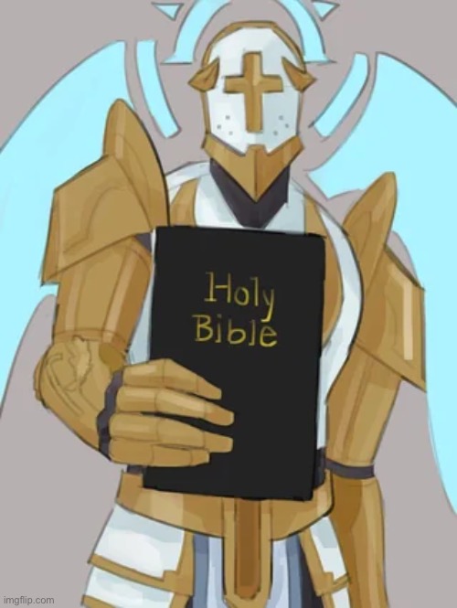 image tagged in gabriel holding bible | made w/ Imgflip meme maker