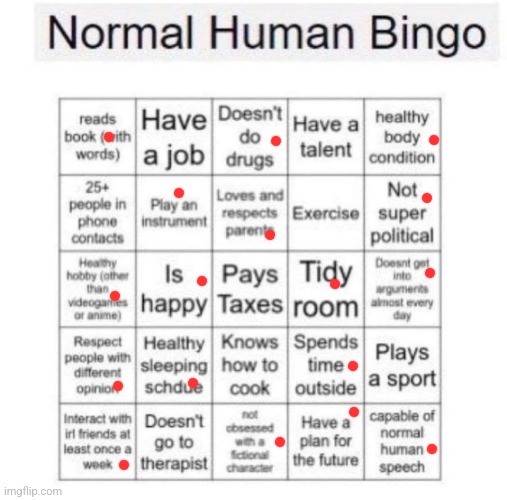 I dont have a job but I'm looking for a part-time job to work in summer | image tagged in normal human bingo | made w/ Imgflip meme maker