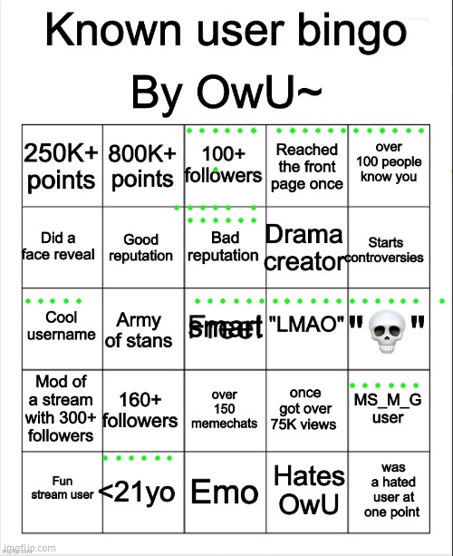 Stupid bingo by owu re-uploaded by Ayden | image tagged in stupid bingo by owu re-uploaded by ayden | made w/ Imgflip meme maker