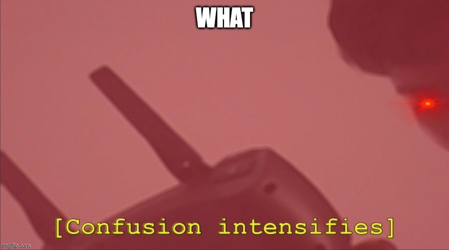 Confusion intensifies. | WHAT | image tagged in confusion intensifies | made w/ Imgflip meme maker