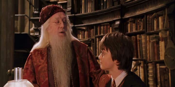 Dumbledore and Harry talking Blank Meme Template