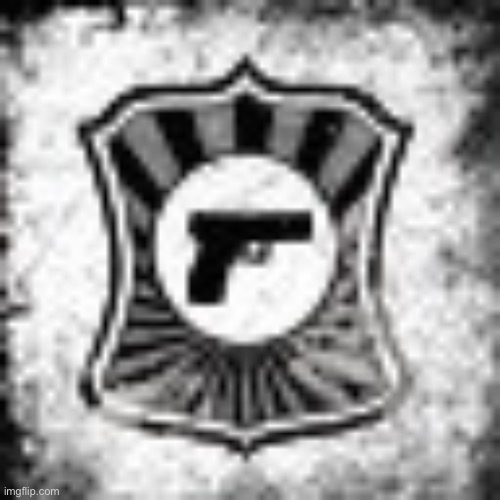 Resident evil gun badge | image tagged in resident evil gun badge | made w/ Imgflip meme maker