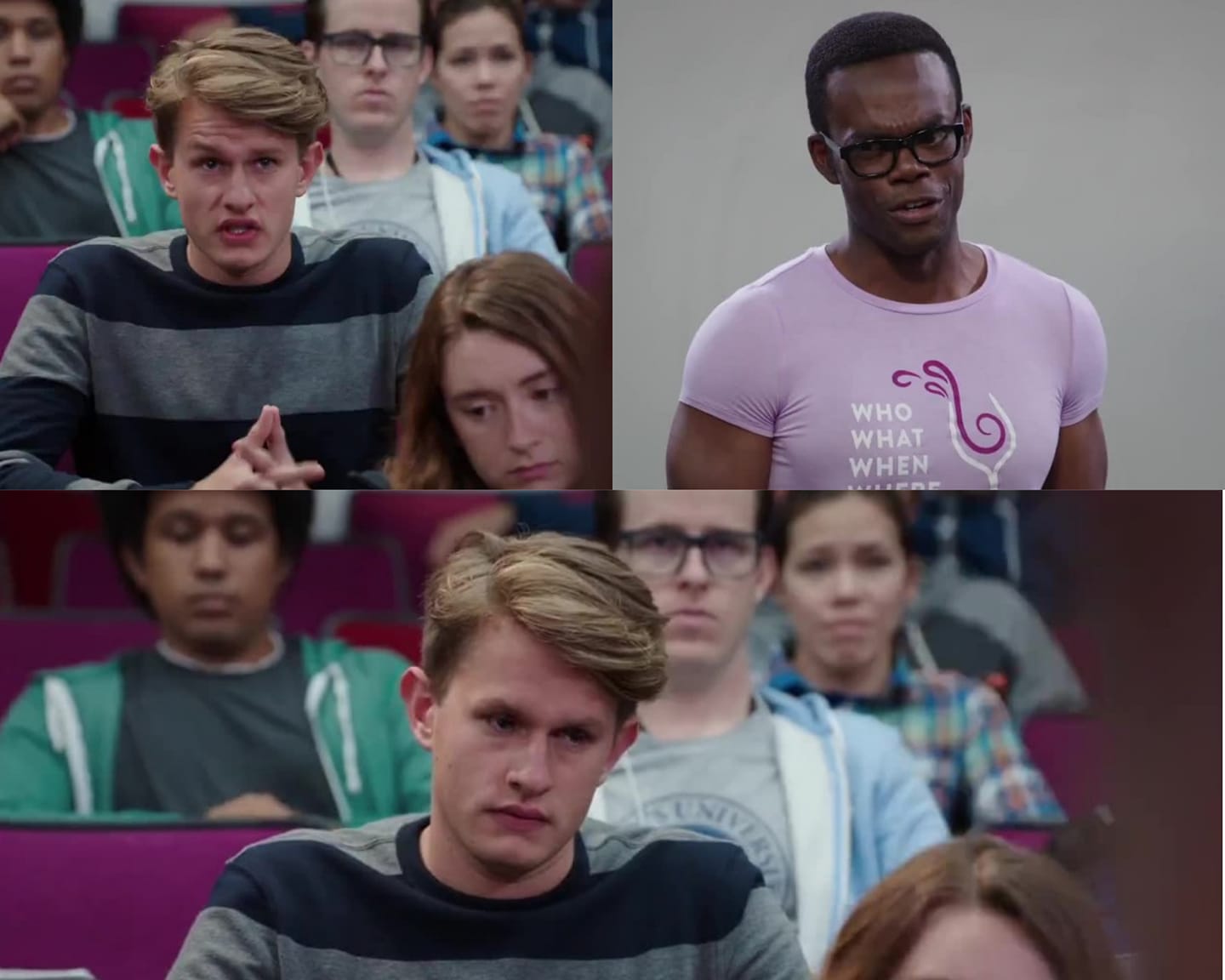 High Quality ok nerd student the good place Blank Meme Template