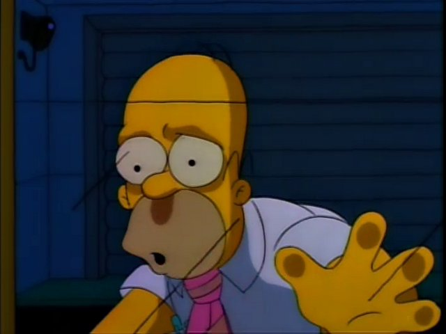 High Quality Homer Simpson At The Window Blank Meme Template