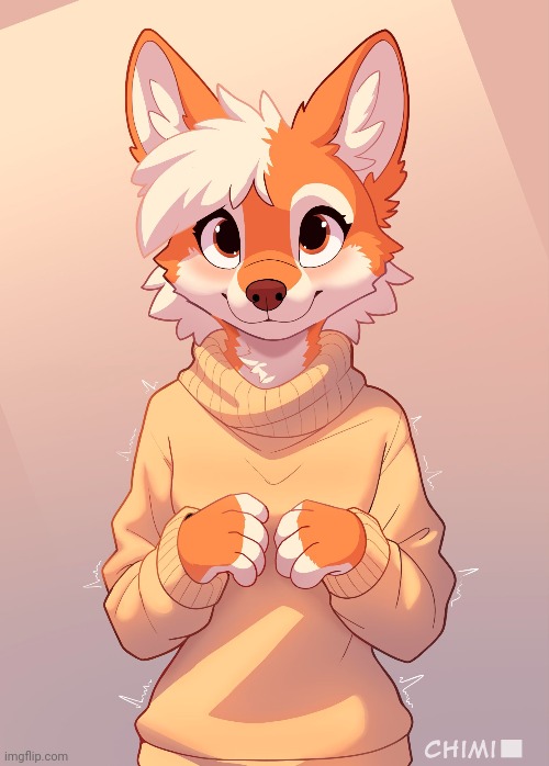 Art by Chimi. | image tagged in furry,art,cute | made w/ Imgflip meme maker