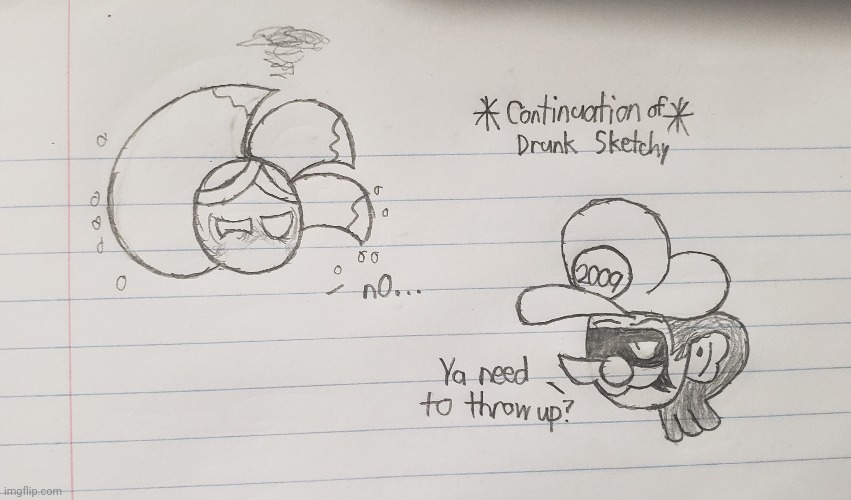 Goofy ahh doodle in class: Hangover | image tagged in school,class,drawing | made w/ Imgflip meme maker