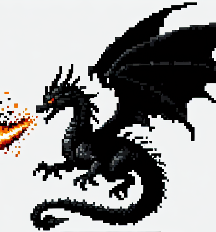 Black flame dragon Blank Meme Template