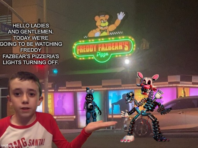 image tagged in memes,five nights at freddy's,shitpost,lights | made w/ Imgflip meme maker