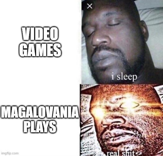 FR | VIDEO GAMES; MAGALOVANIA PLAYS | image tagged in i sleep real shit,sans undertale,video games | made w/ Imgflip meme maker