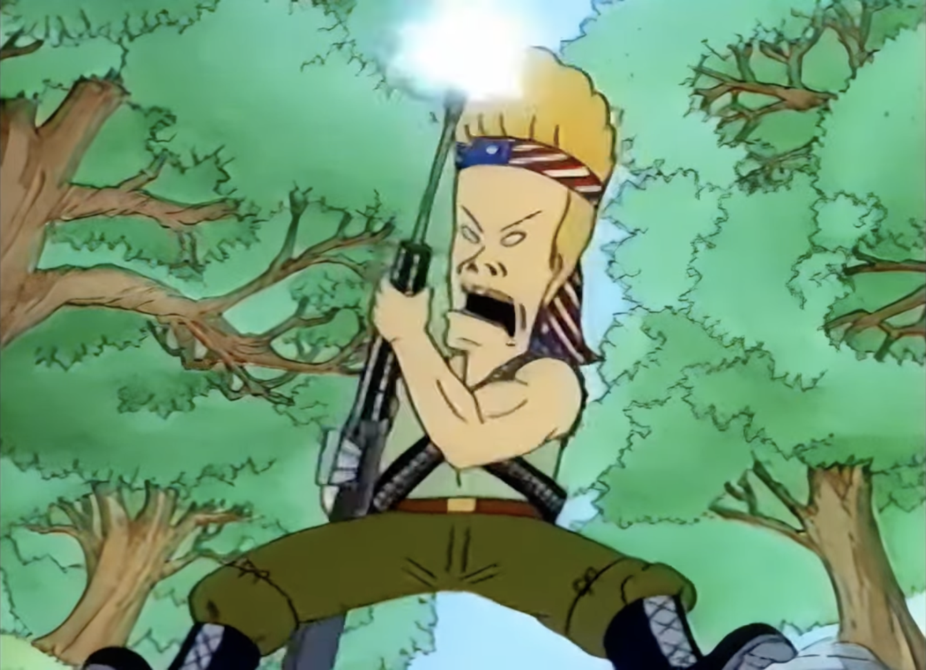 Rambo Beavis First Blood Blank Meme Template