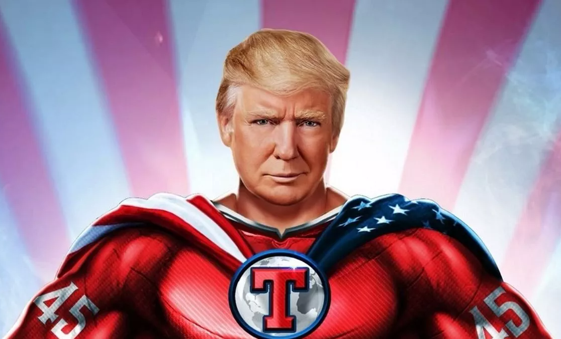 High Quality Trump Superhero Opposite Man Blank Meme Template
