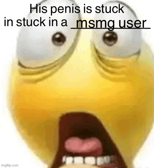 HIS PENIS IS STUCK IN A | msmg user | image tagged in his penis is stuck in a | made w/ Imgflip meme maker