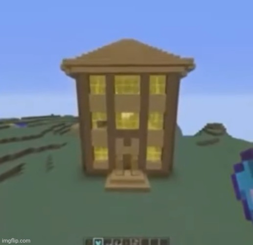 Look at this house I made fr fr | image tagged in minecraft | made w/ Imgflip meme maker