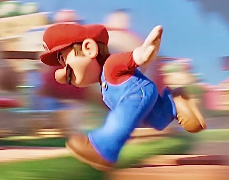 Mario run Blank Meme Template