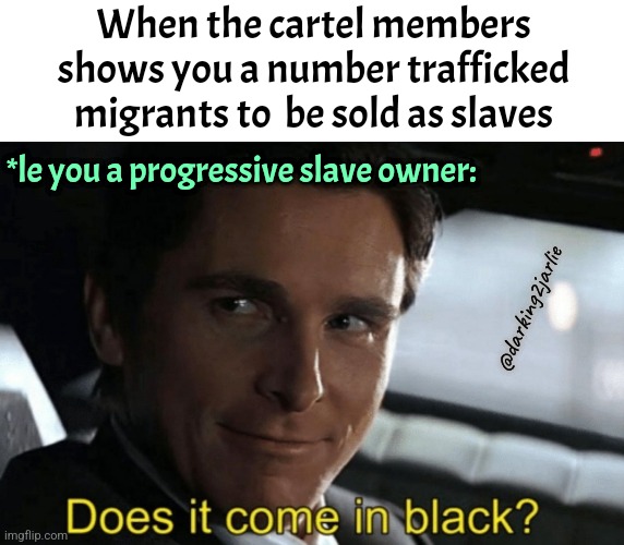 Diversity is our strength | When the cartel members shows you a number trafficked migrants to  be sold as slaves; *le you a progressive slave owner:; @darking2jarlie | image tagged in immigrants,mexico,slavery,progressive,woke | made w/ Imgflip meme maker