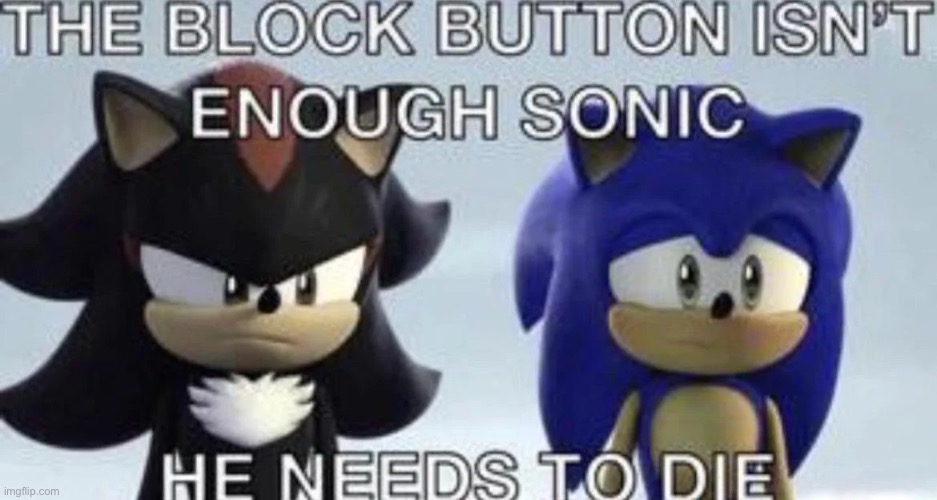 @Iridumbass | image tagged in sonic block button | made w/ Imgflip meme maker