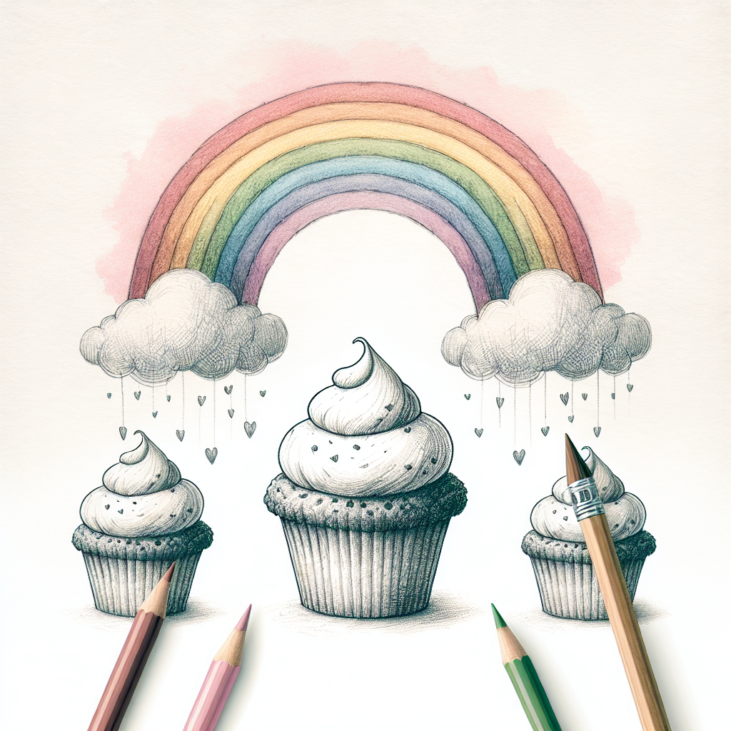 High Quality Cupcakes and rainbows Blank Meme Template