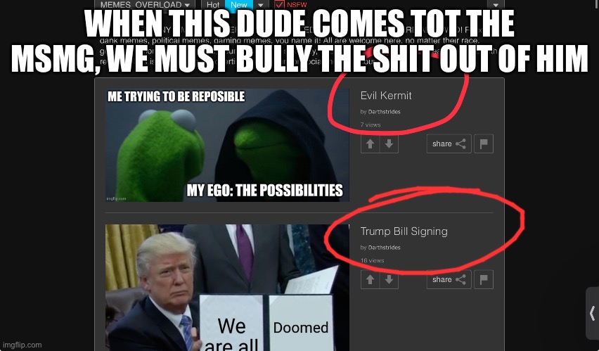 WHEN THIS DUDE COMES TOT THE MSMG, WE MUST BULLY THE SHIT OUT OF HIM | image tagged in h | made w/ Imgflip meme maker