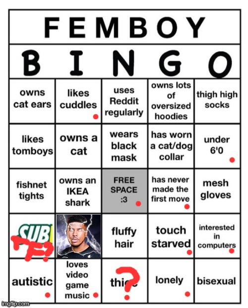 me see me copy | image tagged in femboy bingo | made w/ Imgflip meme maker