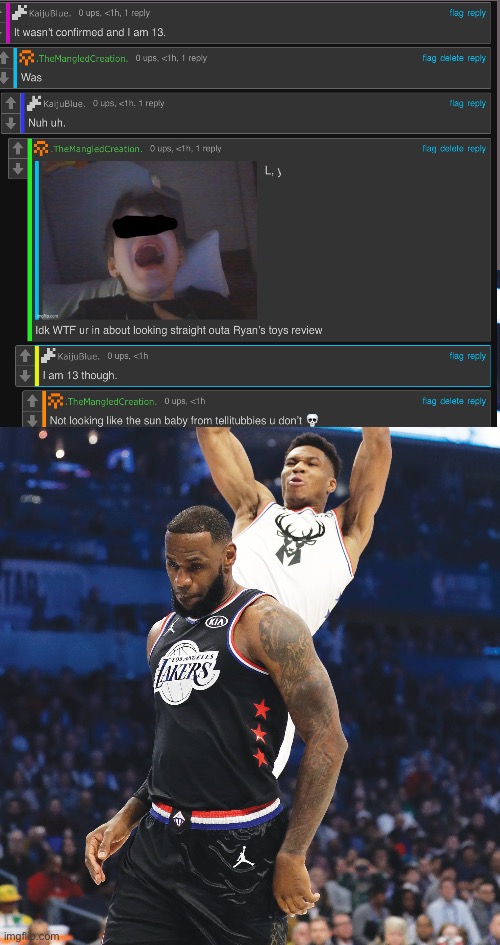 Dunking on LeBron | image tagged in dunking on lebron | made w/ Imgflip meme maker