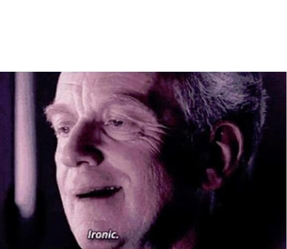 High Quality palpatine ironic (with text box) Blank Meme Template