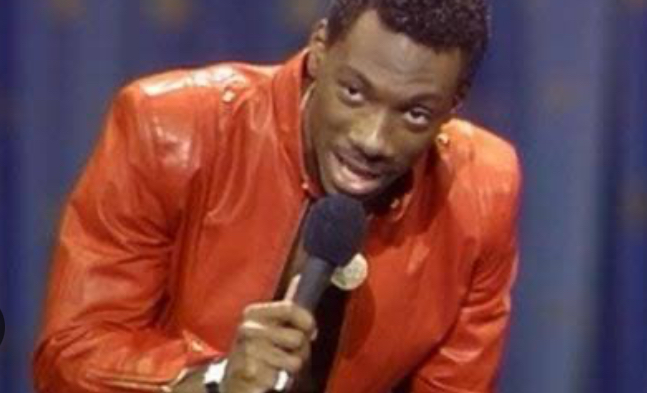 Eddie Murphy at his stand up comedy show Delirious Blank Meme Template