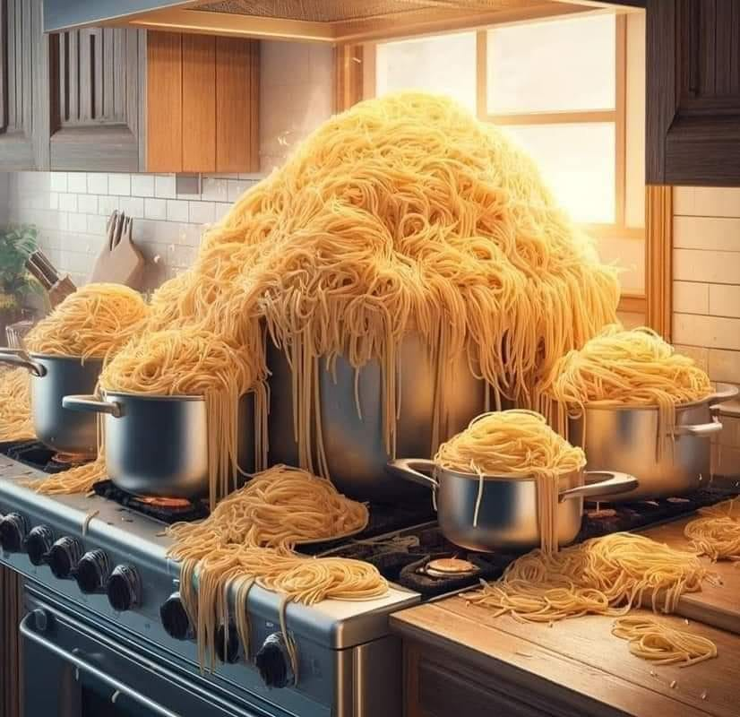 High Quality Lots of Spaghetti Blank Meme Template