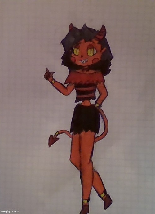 Does she look like she's from Helluva Boss or Hazbin Hotel? | made w/ Imgflip meme maker