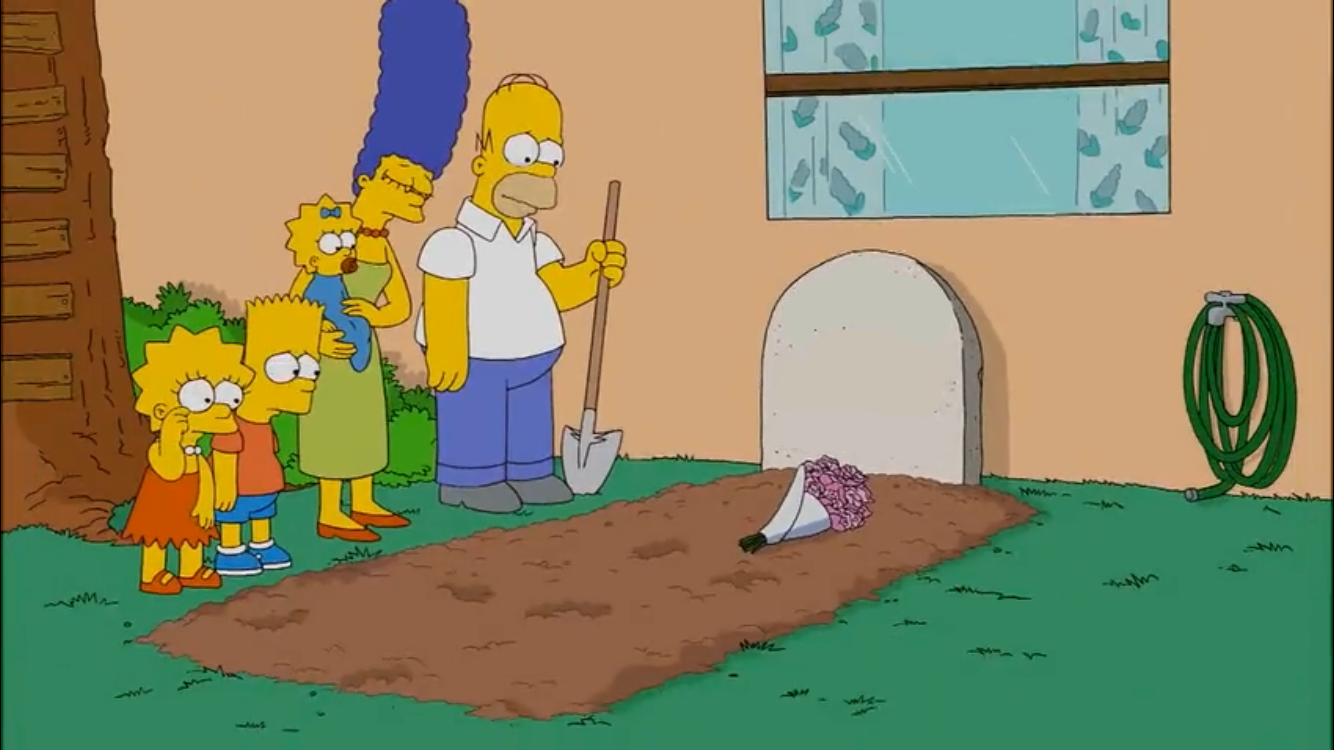 High Quality The Simpsons mourn who Blank Meme Template