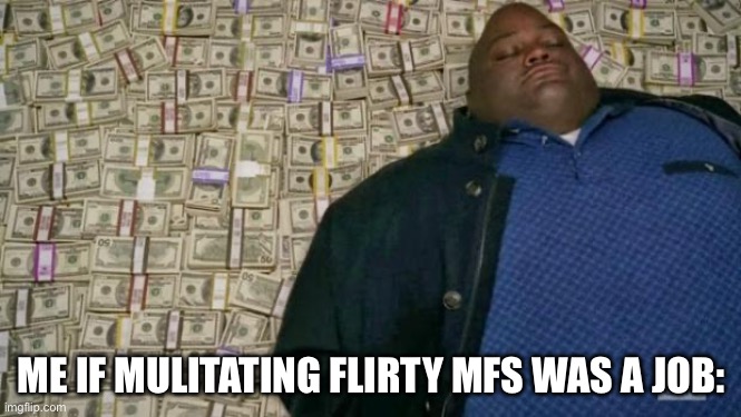 huell money | ME IF MULITATING FLIRTY MFS WAS A JOB: | image tagged in huell money | made w/ Imgflip meme maker