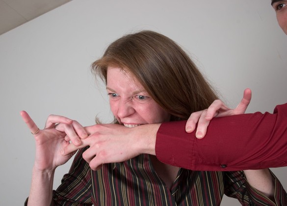 Woman biting man Blank Meme Template