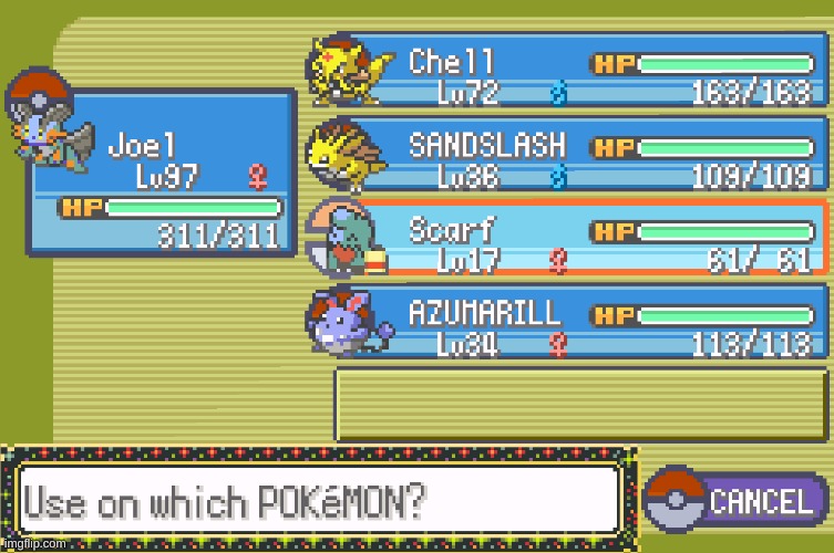 my current team, i had a peliper but it got bad egg'd | made w/ Imgflip meme maker