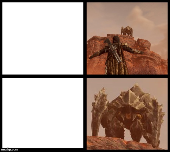 Oh Charger of the Mesa... Template | image tagged in charger,helldivers2 | made w/ Imgflip meme maker