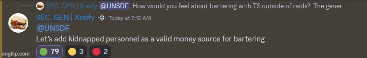 TSC slave trade is real chat | made w/ Imgflip meme maker